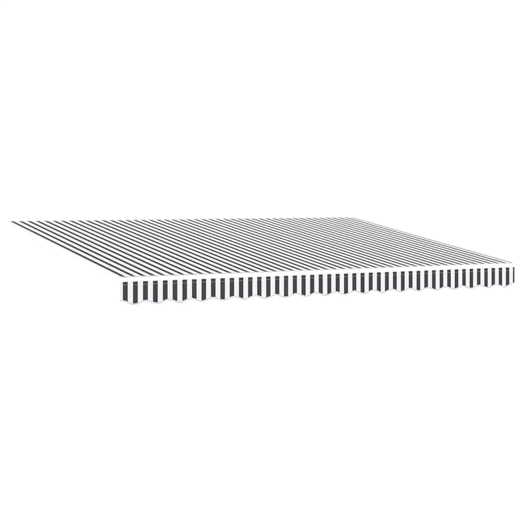 markise m. LED 450x300 cm automatisk betjening antracitgrå hvid