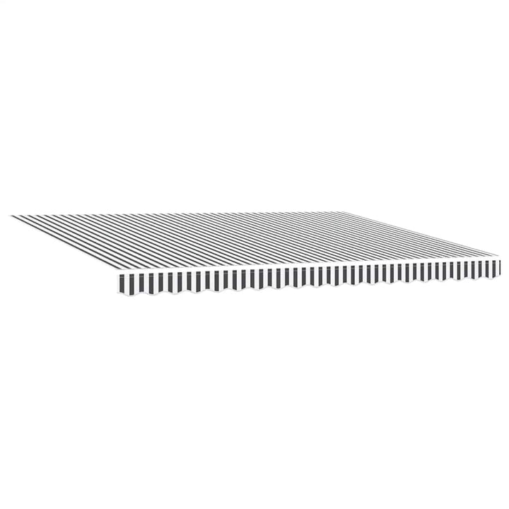 markise m. LED 450x300 cm automatisk betjening antracitgrå hvid