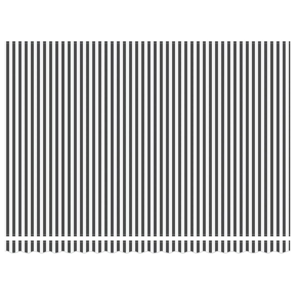 markise m. LED 450x300 cm automatisk betjening antracitgrå hvid