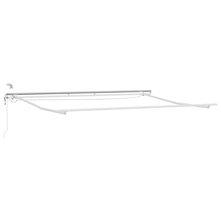 markise m. LED 500x300 cm automatisk betjening antracitgrå hvid