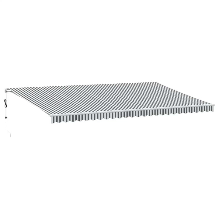 markise m. LED 600x300 cm automatisk betjening antracitgrå hvid