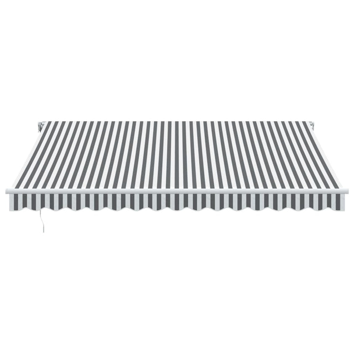 markise m. LED 400x350 cm automatisk betjening antracitgrå hvid