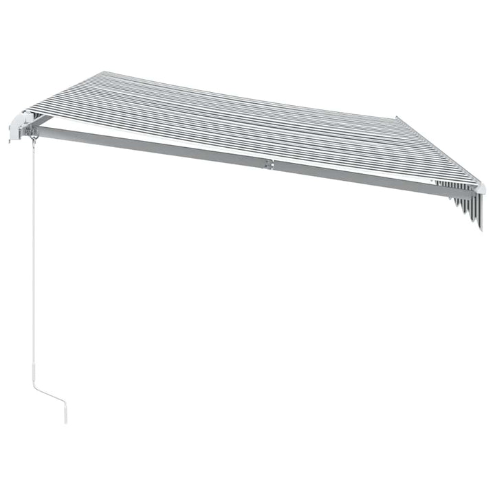 markise 350x250 cm manuel betjening antracitgrå og hvid