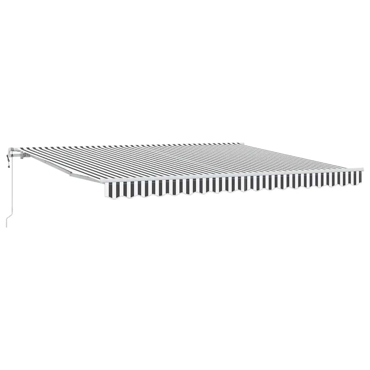 markise 400x300 cm automatisk betjening antracitgrå og hvid