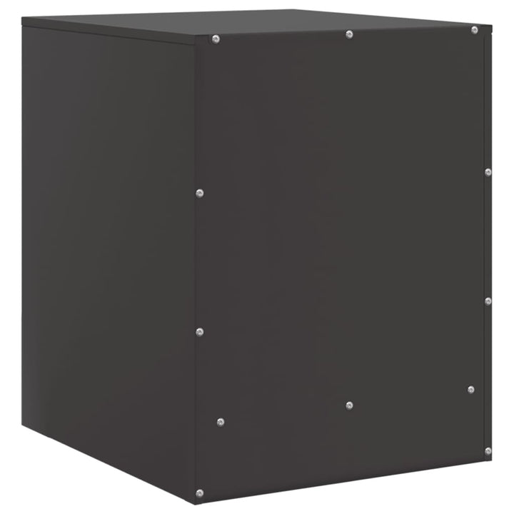 sengebord 34,5x39x44 cm stål sort