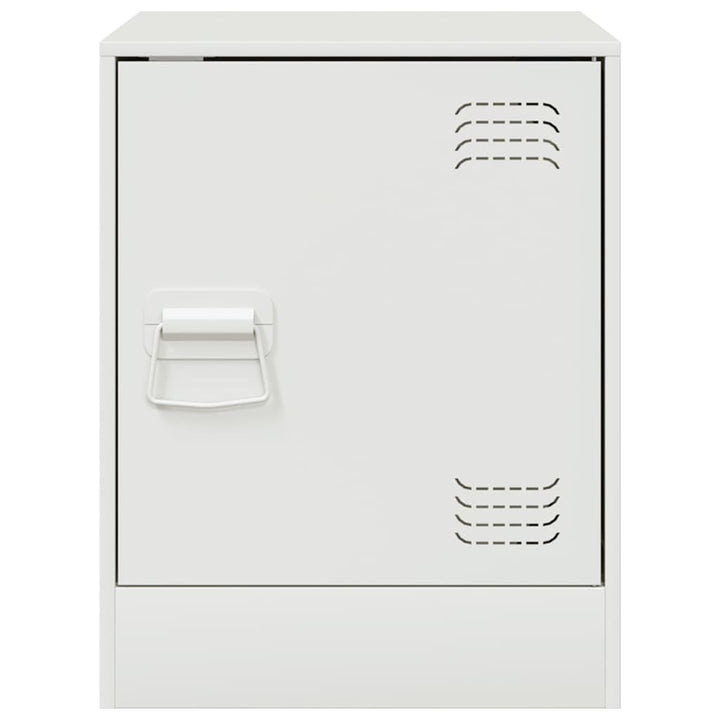 sengebord 34,5x39x44 cm stål hvid