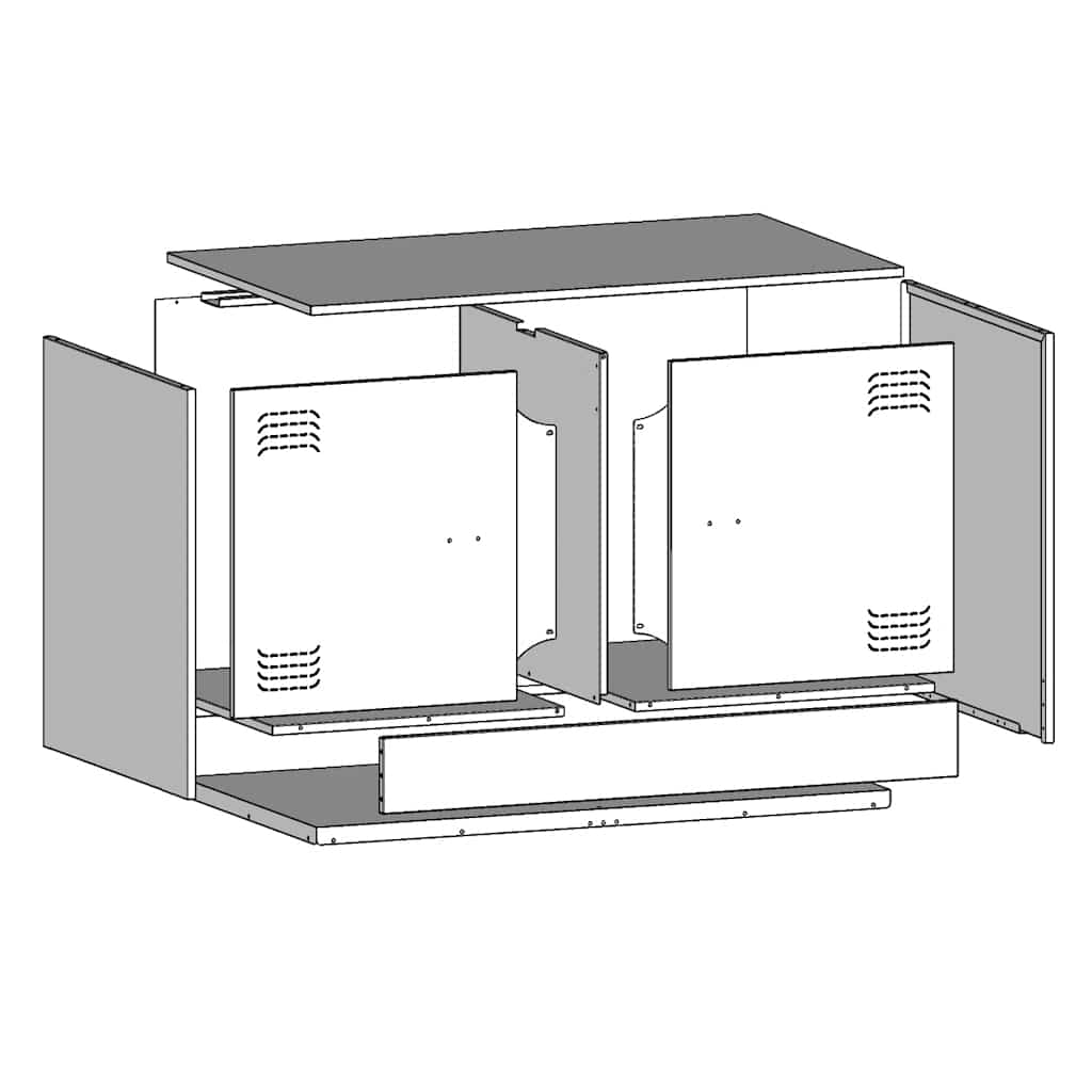 tv-borde 2 stk. 67x39x44 cm stål sort