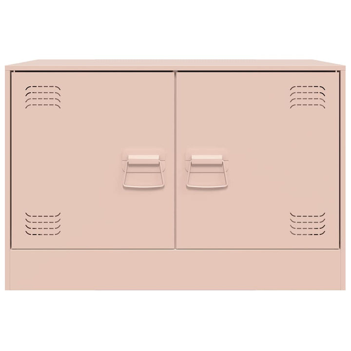 tv-bord 67x39x44 cm stål lyserød