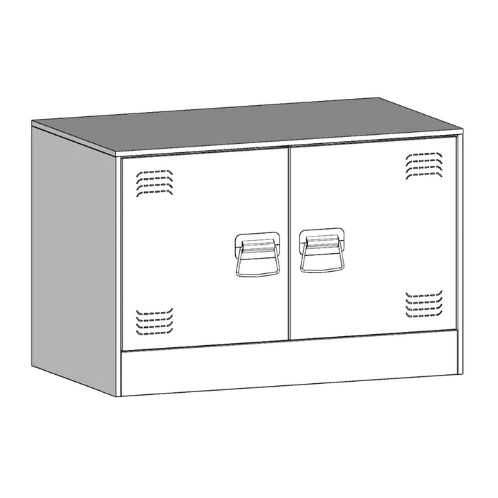 tv-bord 67x39x44 cm stål sennepsgul