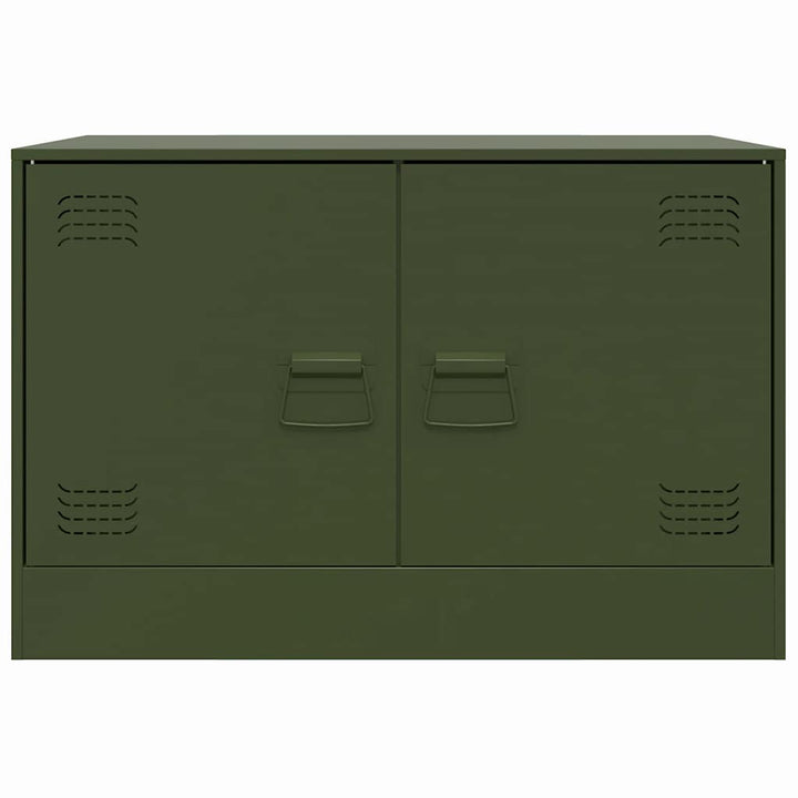 tv-borde 2 stk. 67x39x44 cm stål olivengrøn