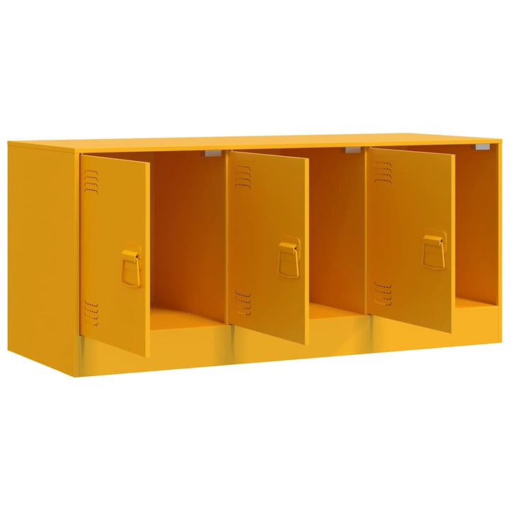 tv-bord 99x39x44 cm stål sennepsgul