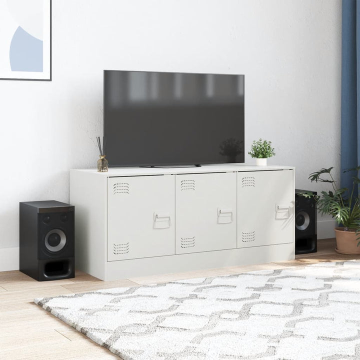 tv-bord 99x39x44 cm stål hvid