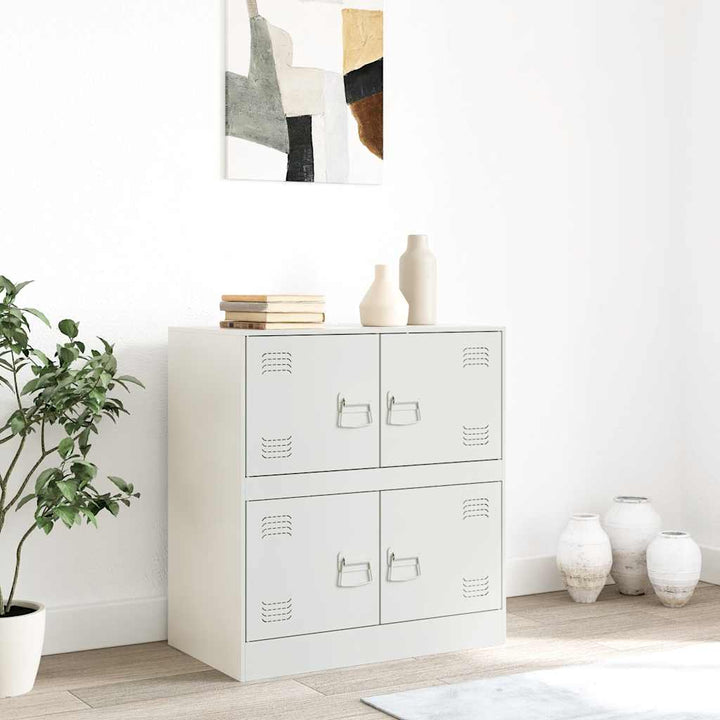 skænk 67x39x73 cm stål hvid