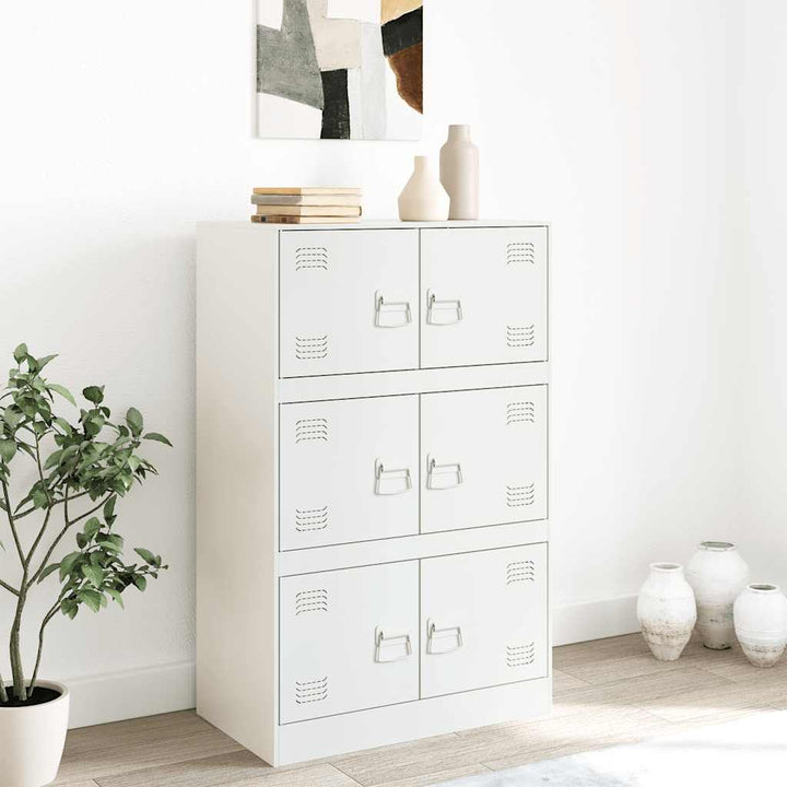skab 67x39x107 cm stål hvid