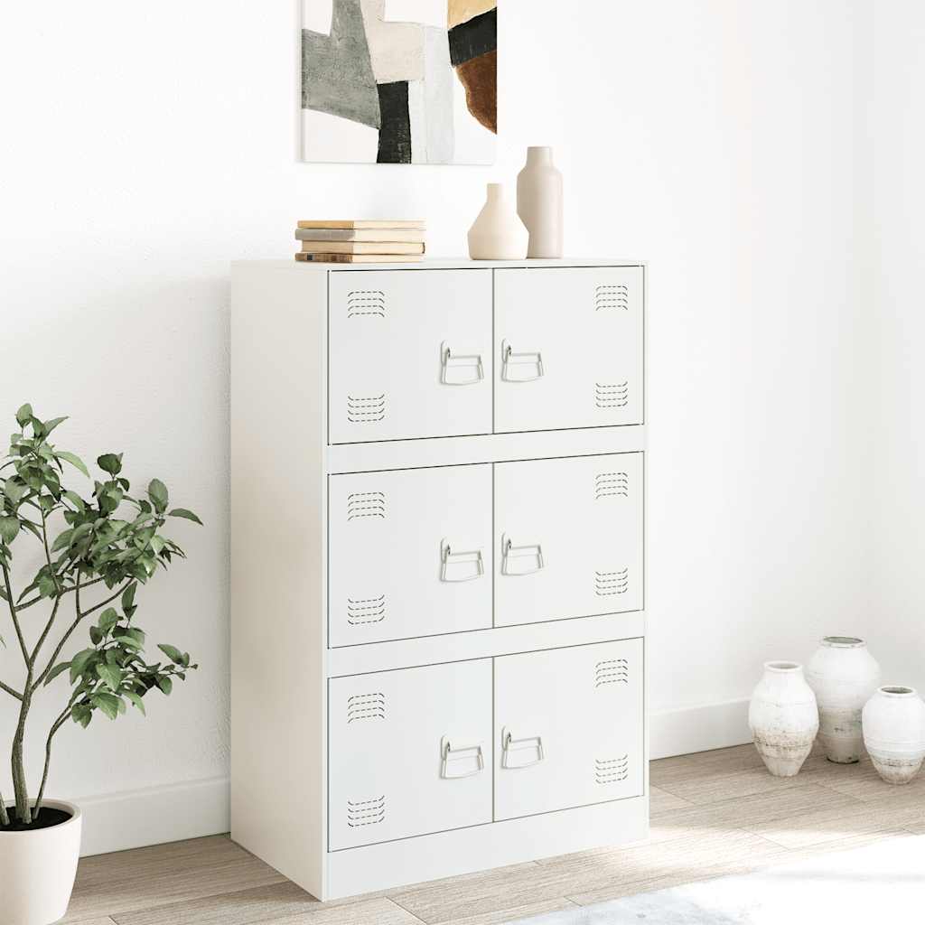 skab 67x39x107 cm stål hvid
