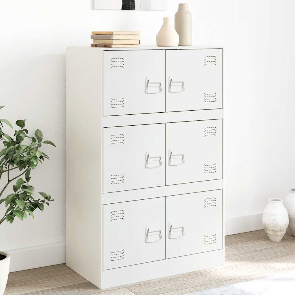 skab 67x39x107 cm stål hvid