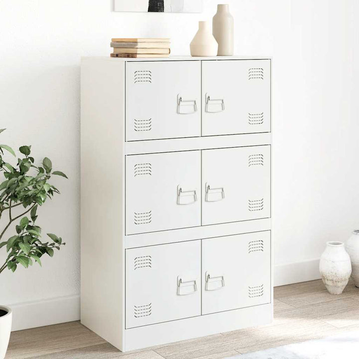 skab 67x39x107 cm stål hvid