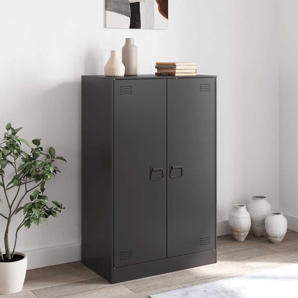 skænk 67x39x107 cm stål sort