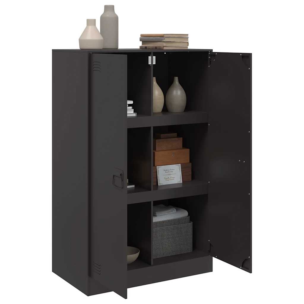 skænk 67x39x107 cm stål sort