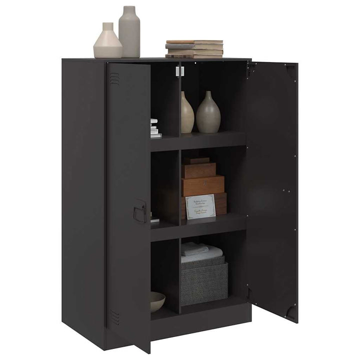 skænk 67x39x107 cm stål sort