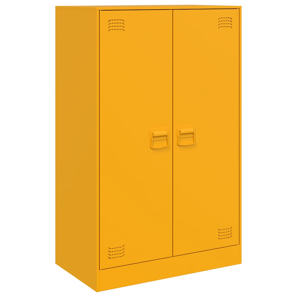 skab 67x39x107 cm stål sennepsgul