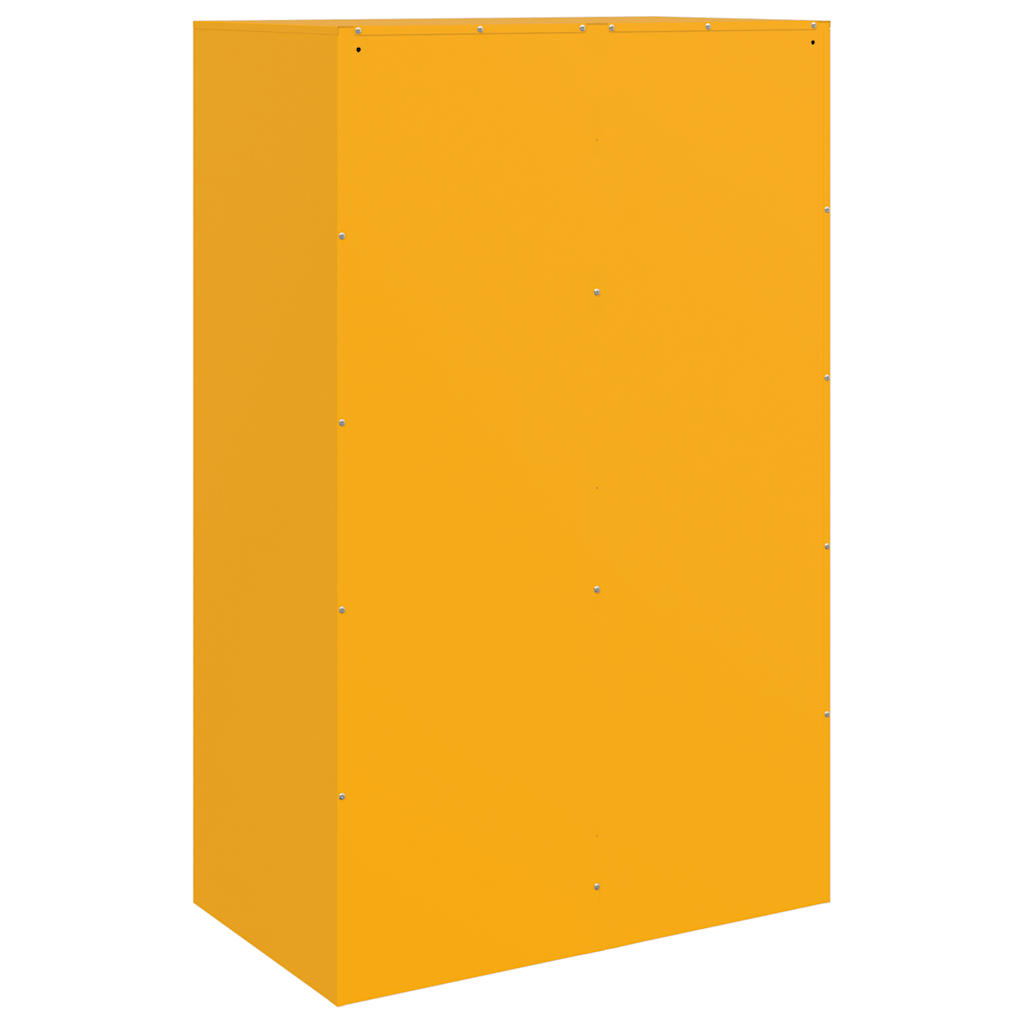 skab 67x39x107 cm stål sennepsgul