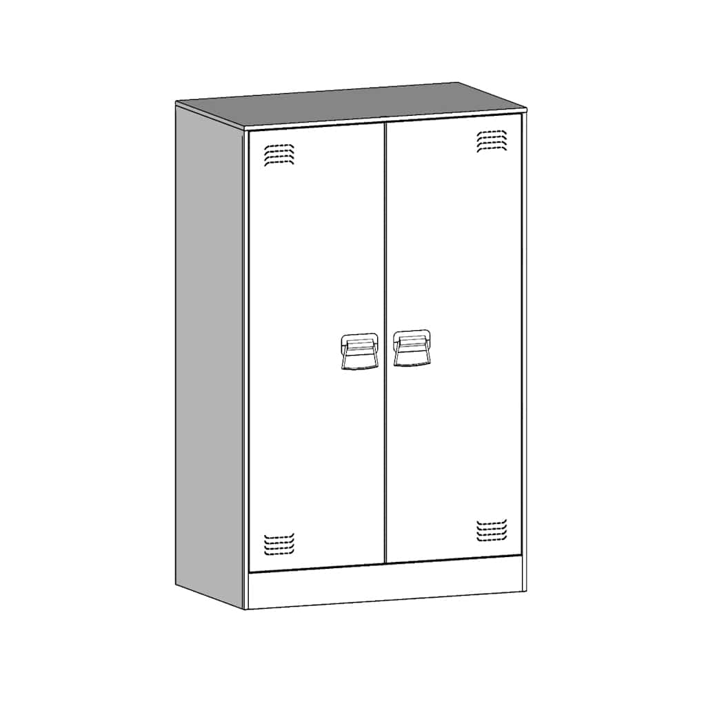 skab 67x39x107 cm stål hvid