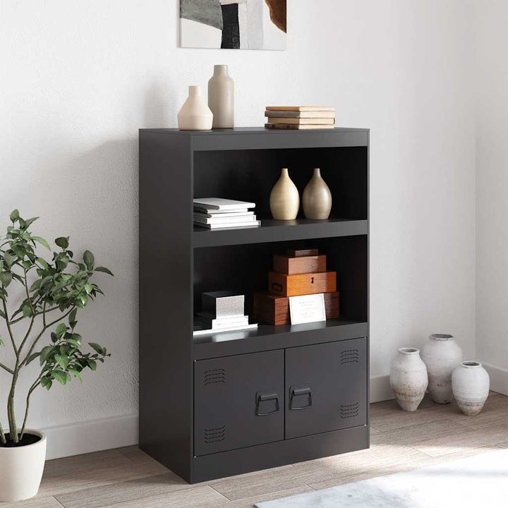 skænk 67x39x107 cm stål sort
