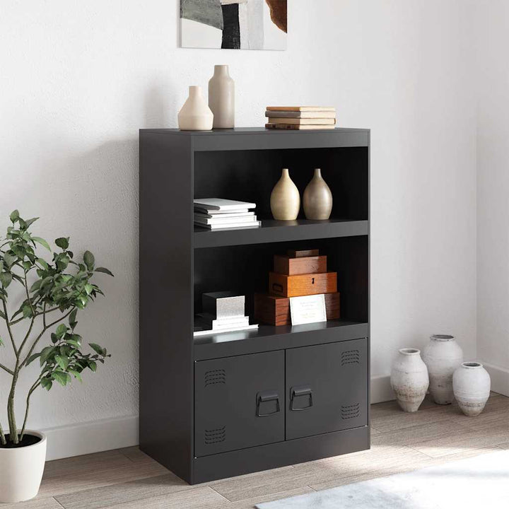 skænk 67x39x107 cm stål sort