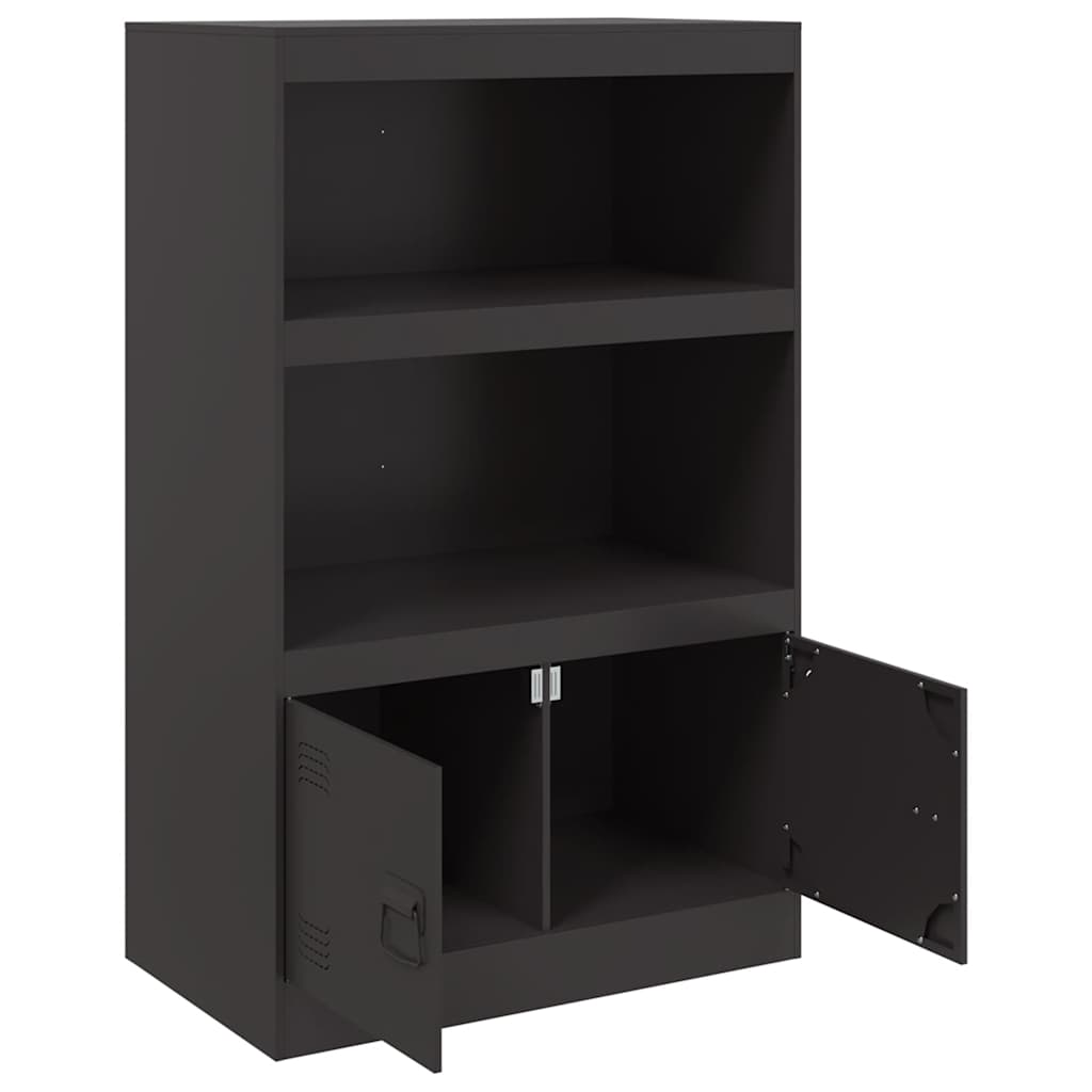 skænk 67x39x107 cm stål sort