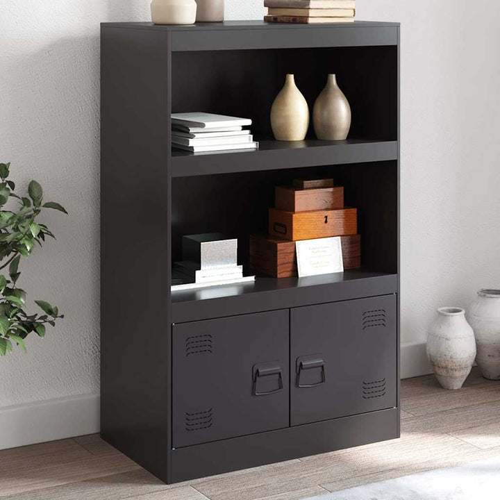 skænk 67x39x107 cm stål sort