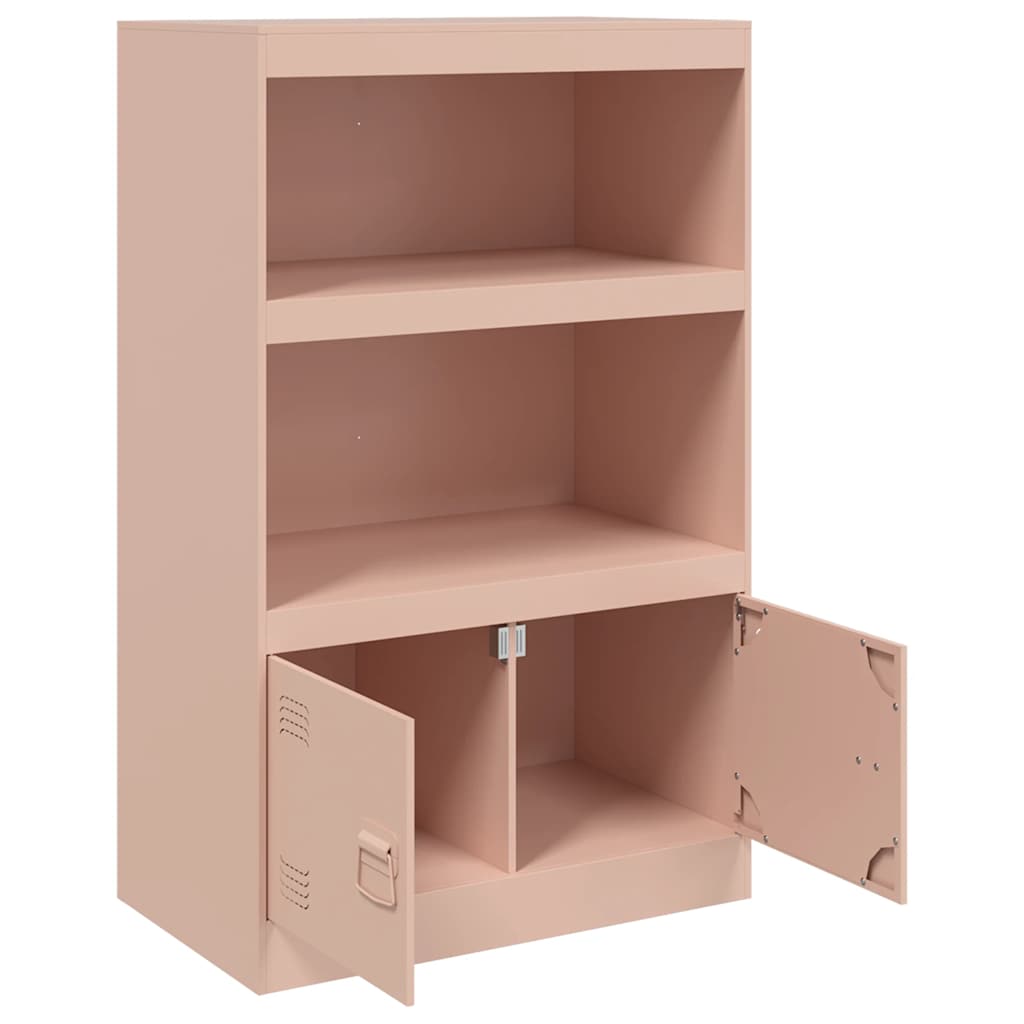 skab 67x39x107 cm stål lyserød