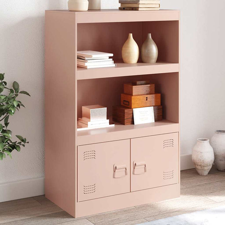 skab 67x39x107 cm stål lyserød