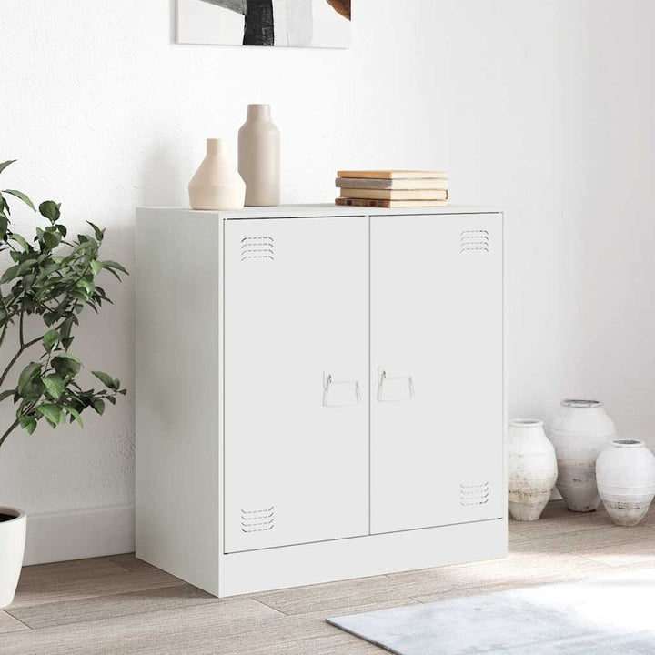 skænk 67x39x73 cm stål hvid