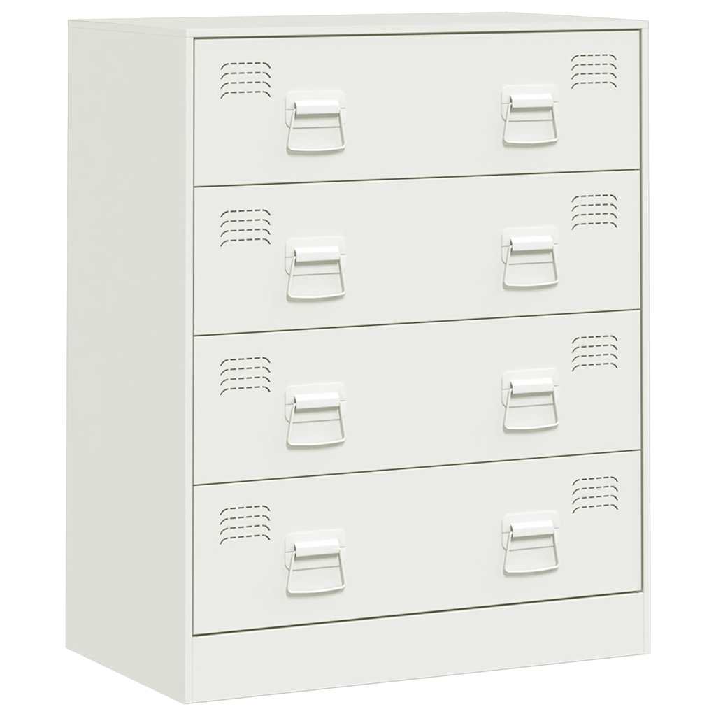 skænk 67x39x83 cm stål hvid