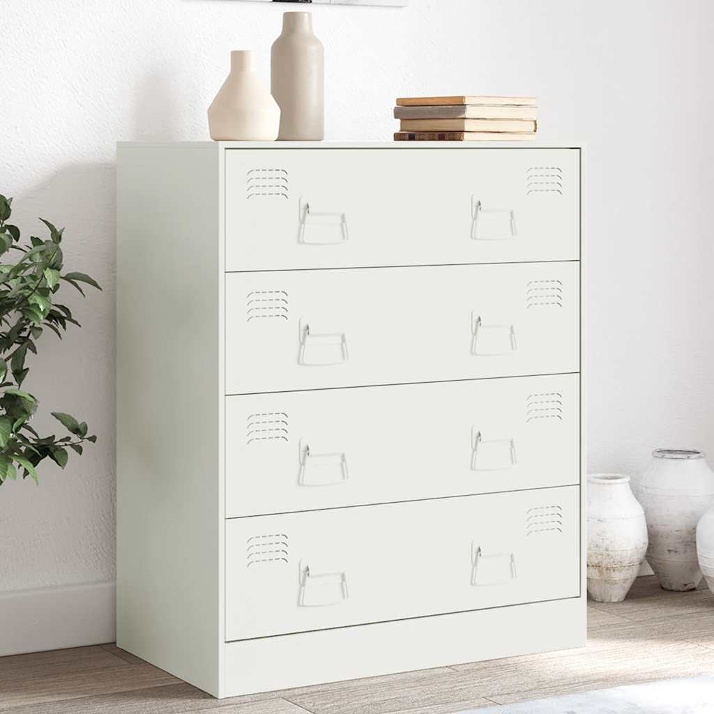 skænk 67x39x83 cm stål hvid