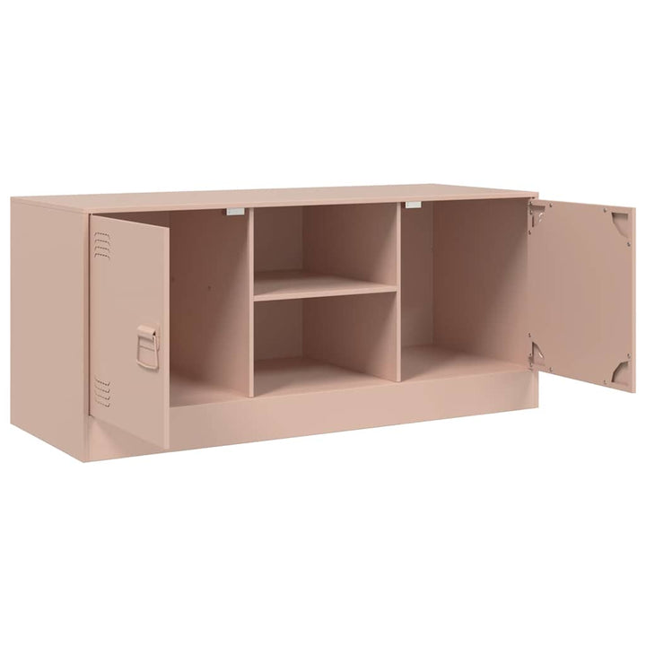 tv-bord 99x39x44 cm stål lyserød