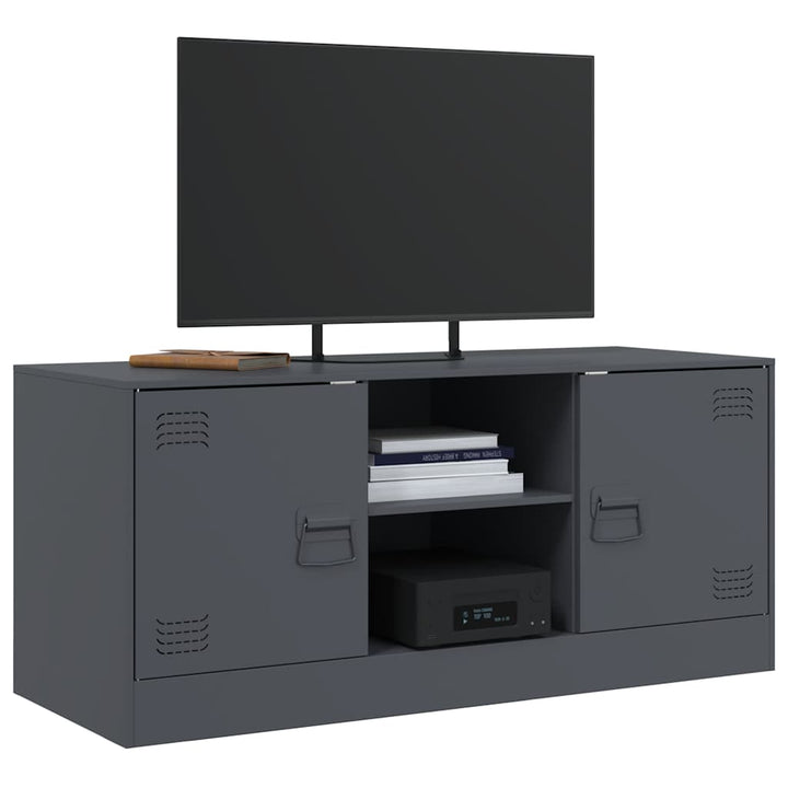 tv-bord 99x39x44 cm stål antracitgrå