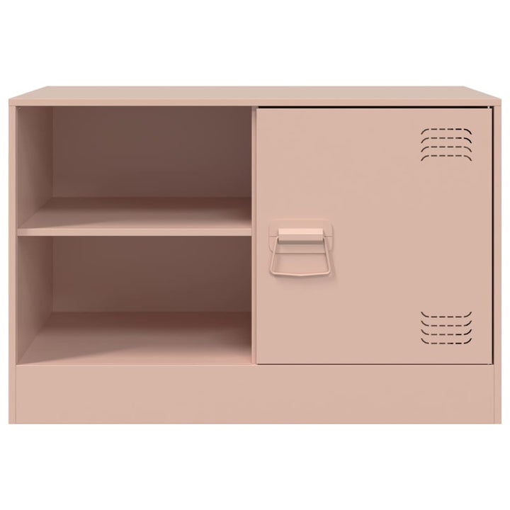 tv-bord 67x39x44 cm stål lyserød