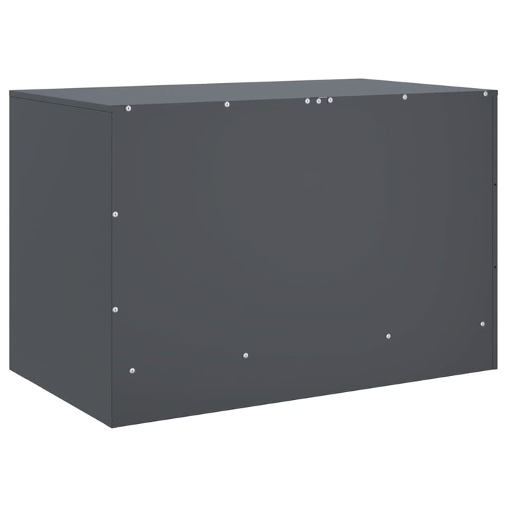 tv-bord 67x39x44 cm stål antracitgrå