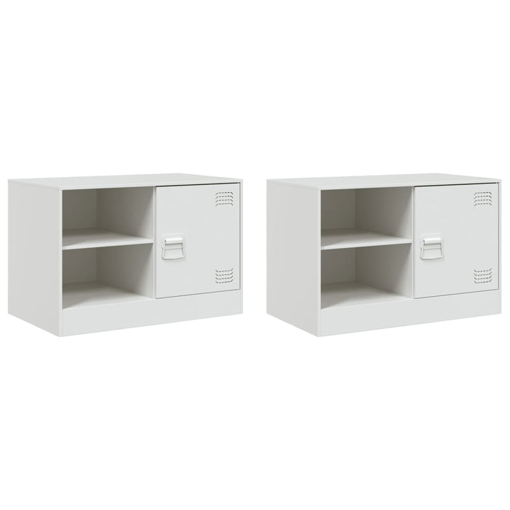 tv-borde 2 stk. 67x39x44 cm stål hvid