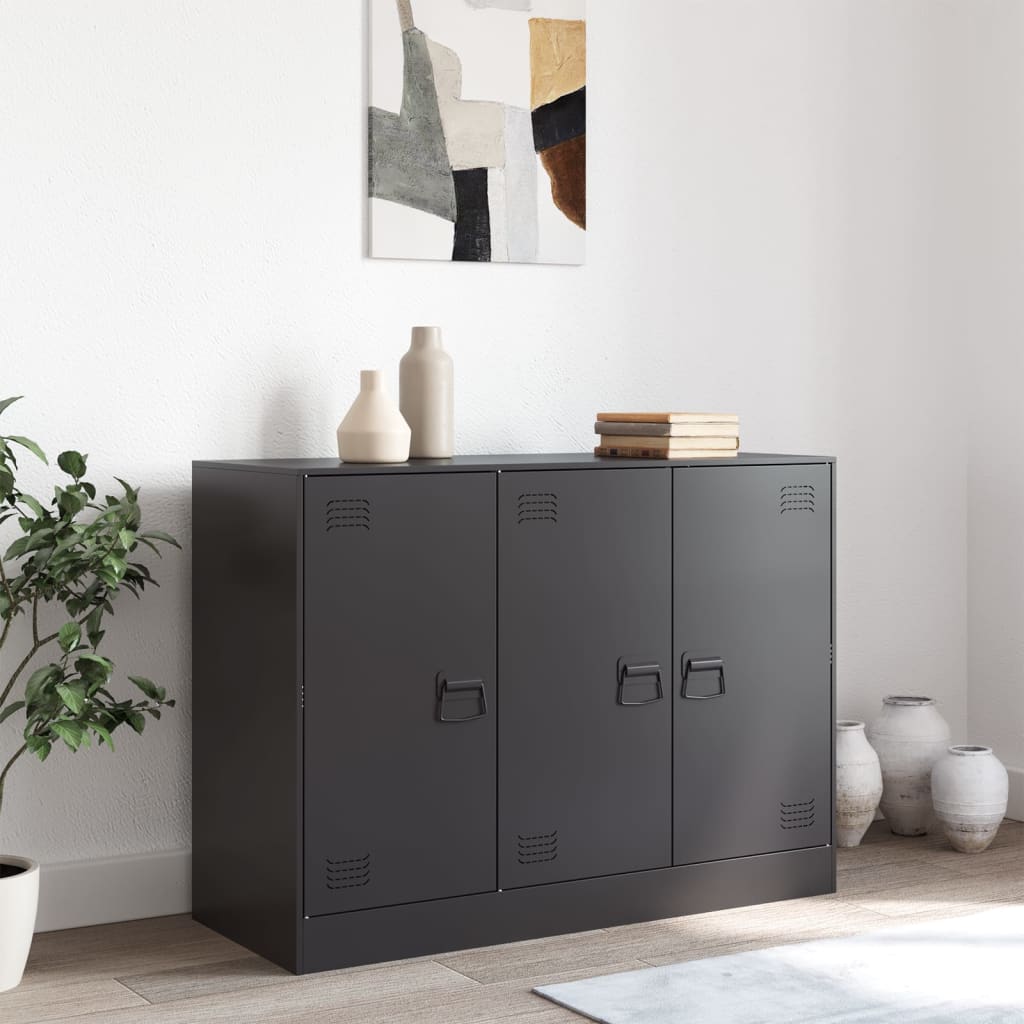 skænk 99x39x73 cm stål sort