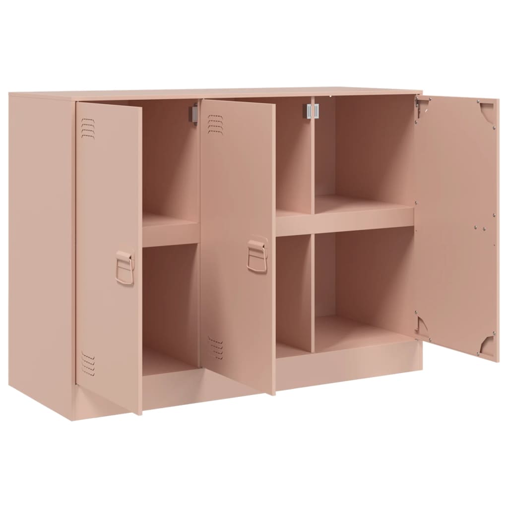 skænk 99x39x73 cm stål lyserød