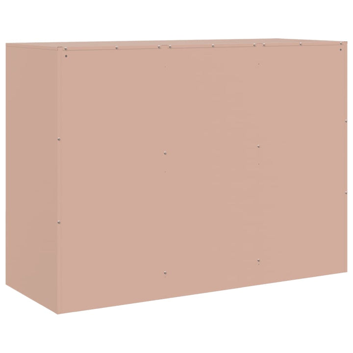 skænk 99x39x73 cm stål lyserød