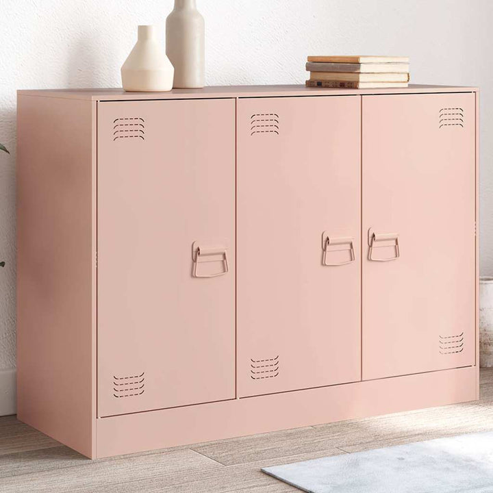 skænk 99x39x73 cm stål lyserød