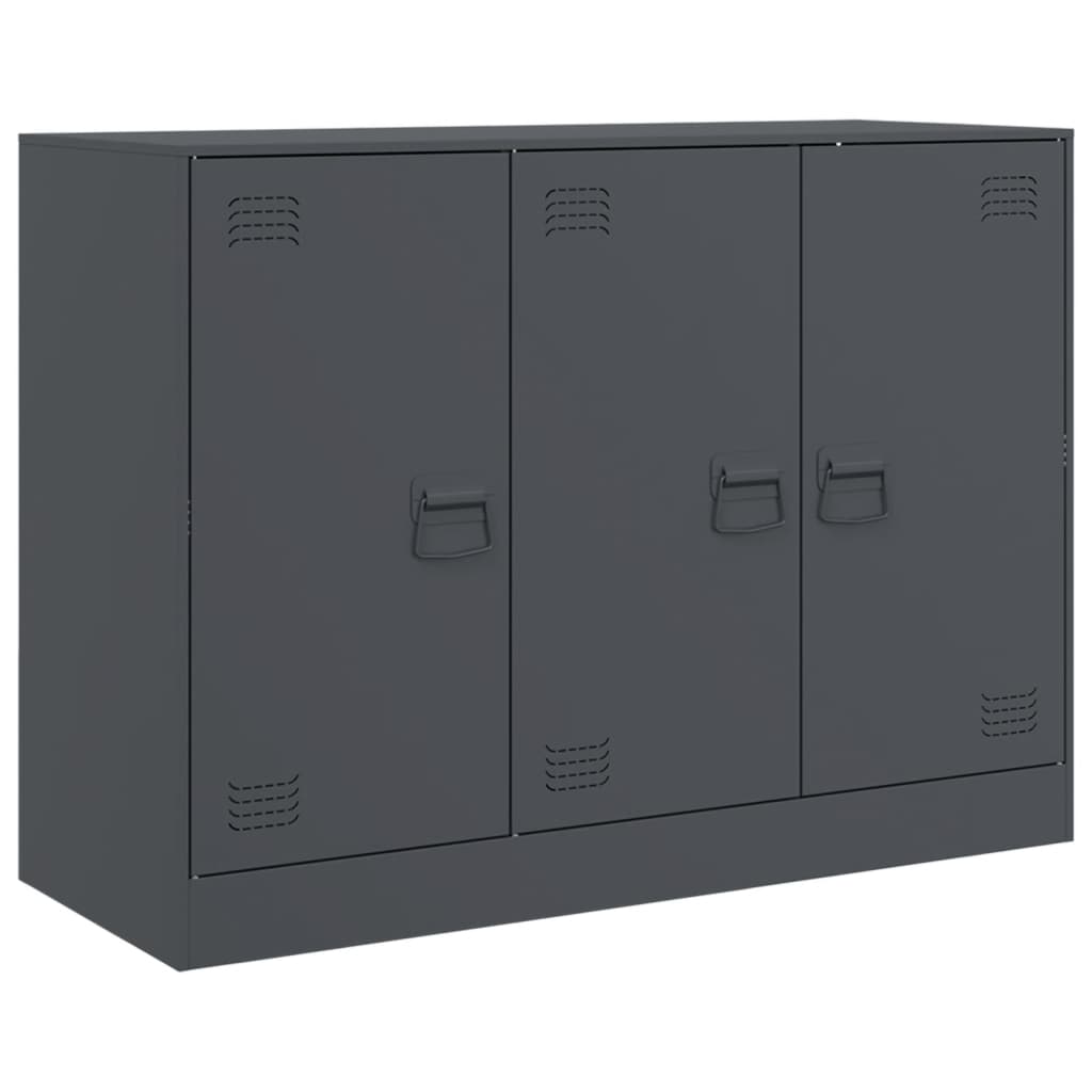 skænk 99x39x73 cm stål antracitgrå