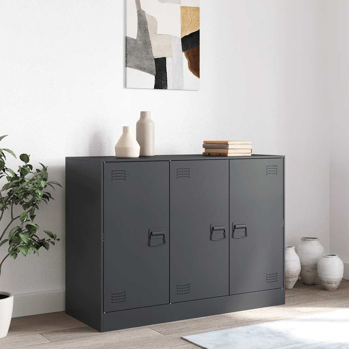 skænk 99x39x73 cm stål antracitgrå
