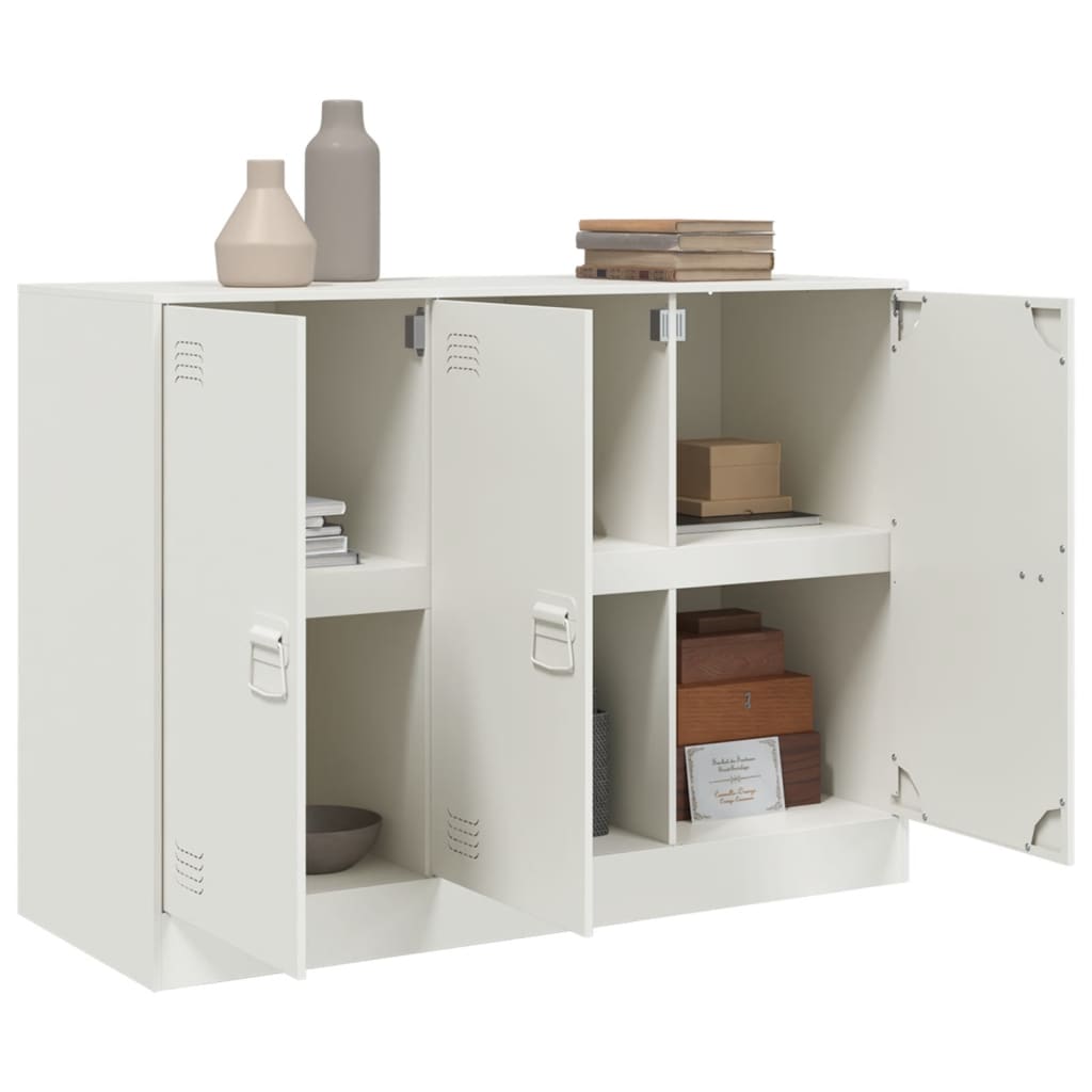 skænk 99x39x73 cm stål hvid