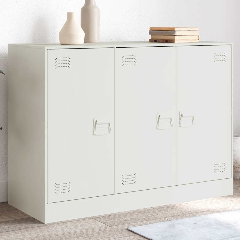 skænk 99x39x73 cm stål hvid