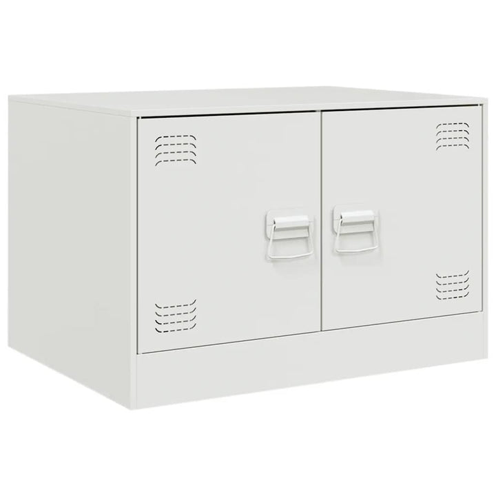 sofabord 67x50x44 cm stål hvid
